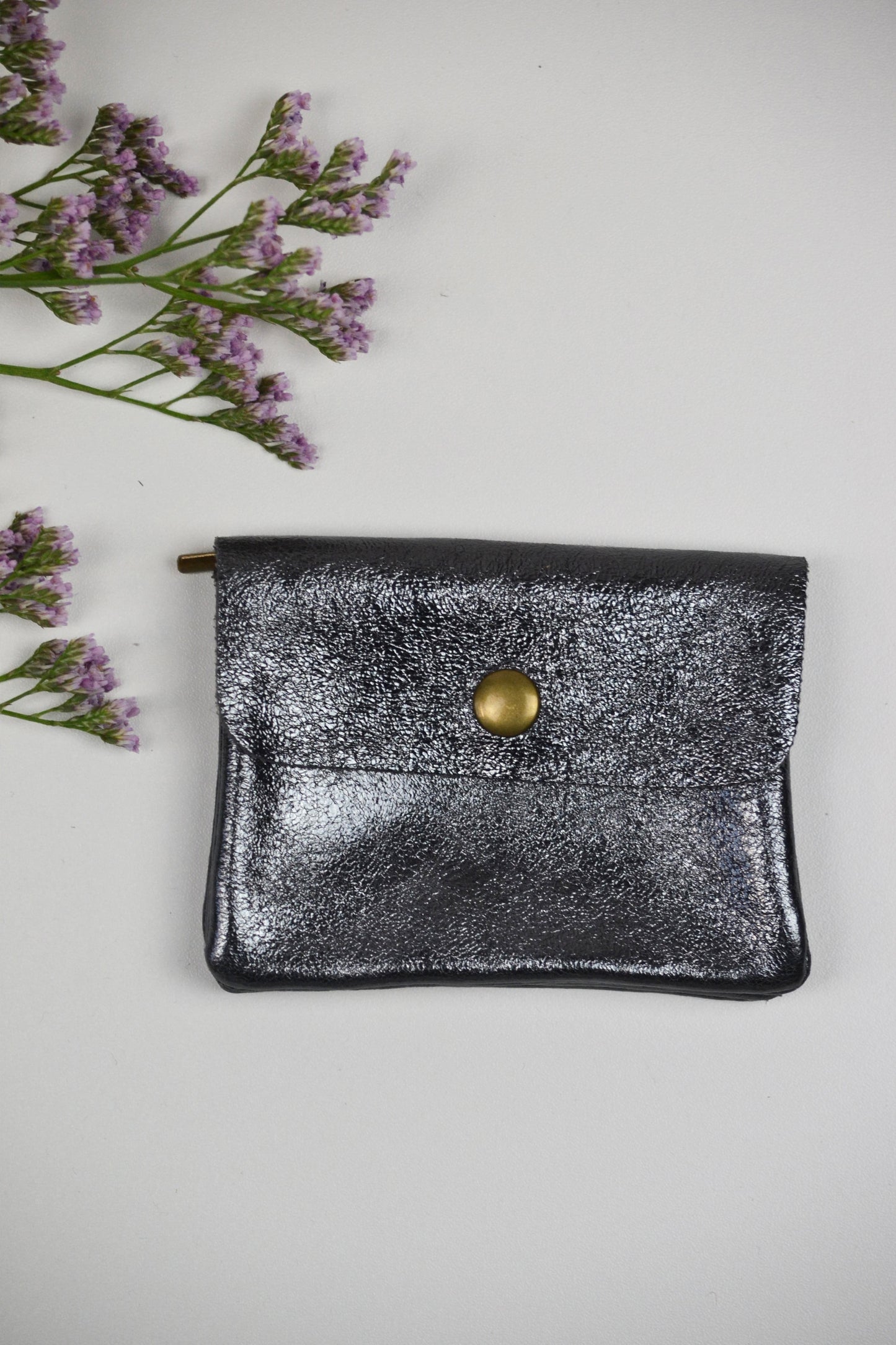 Geldbörse (Leder) - Gunmetal