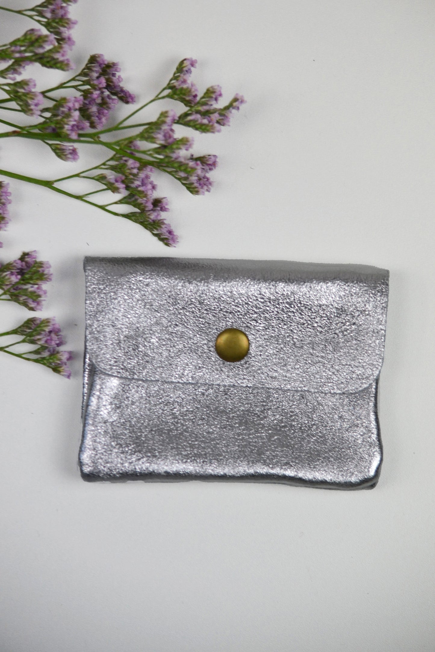 Geldbörse (Leder) - Silber