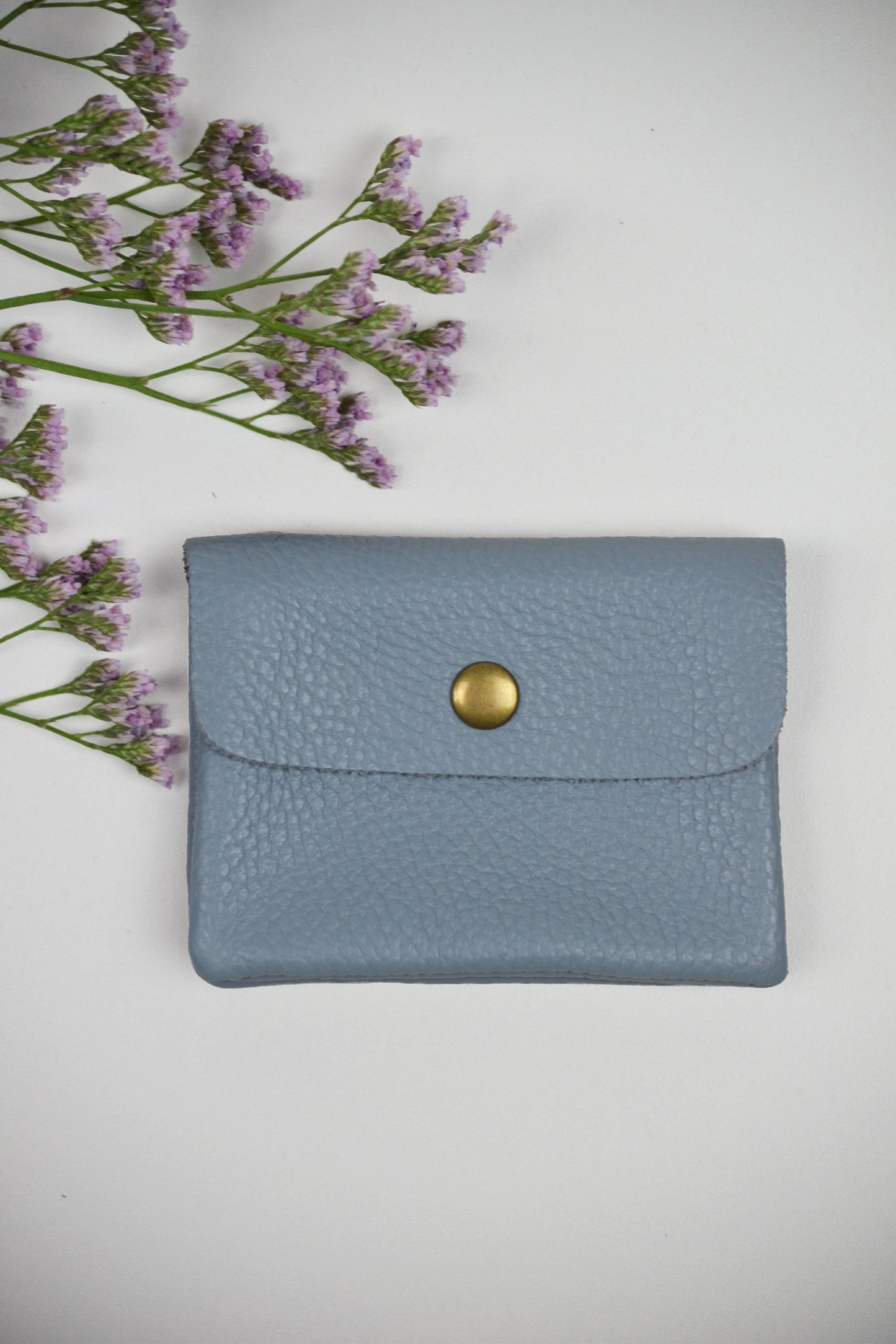 Geldbörse (Leder) - Hellblau