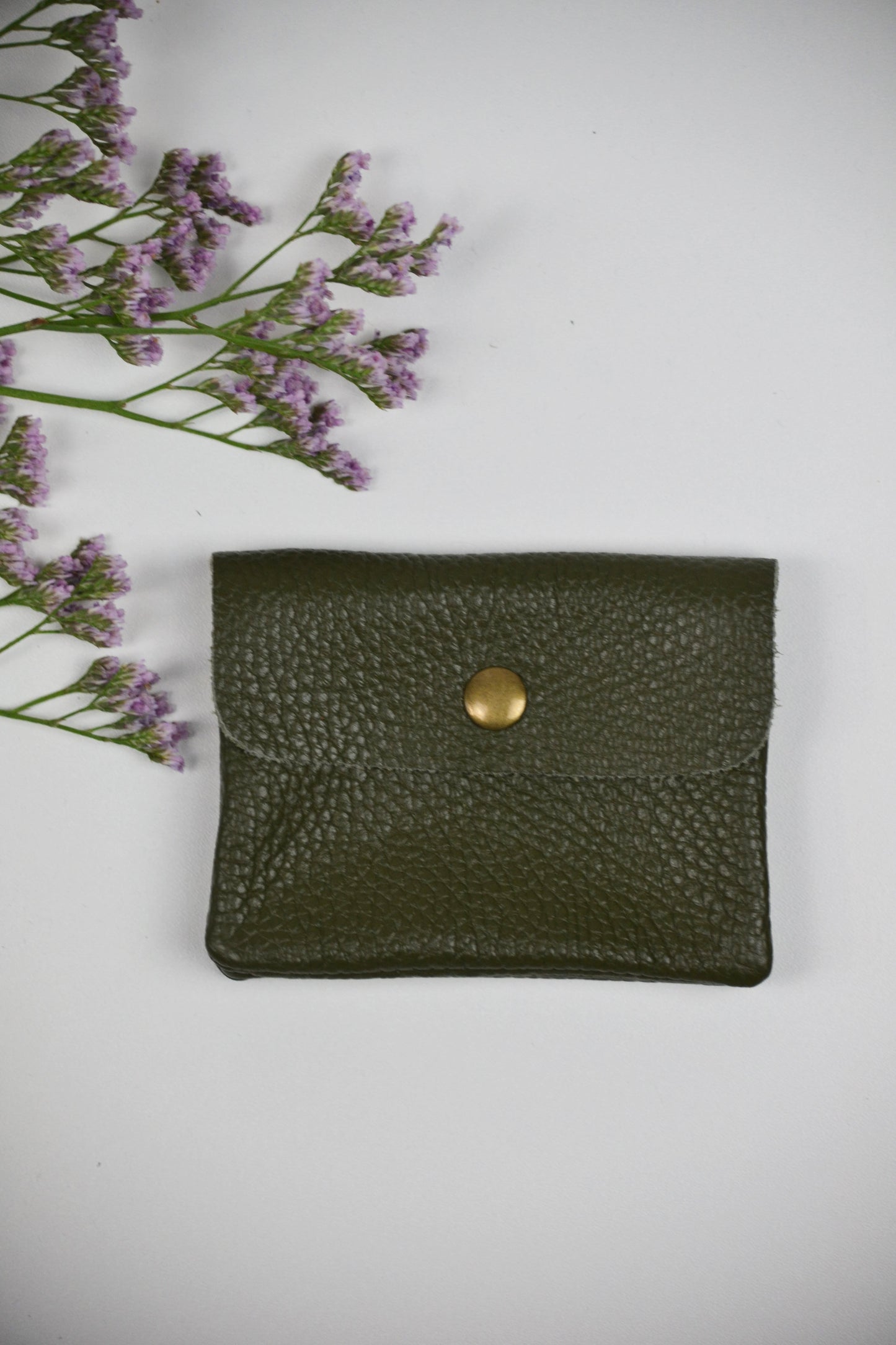 Geldbörse (Leder) - Olivgrün