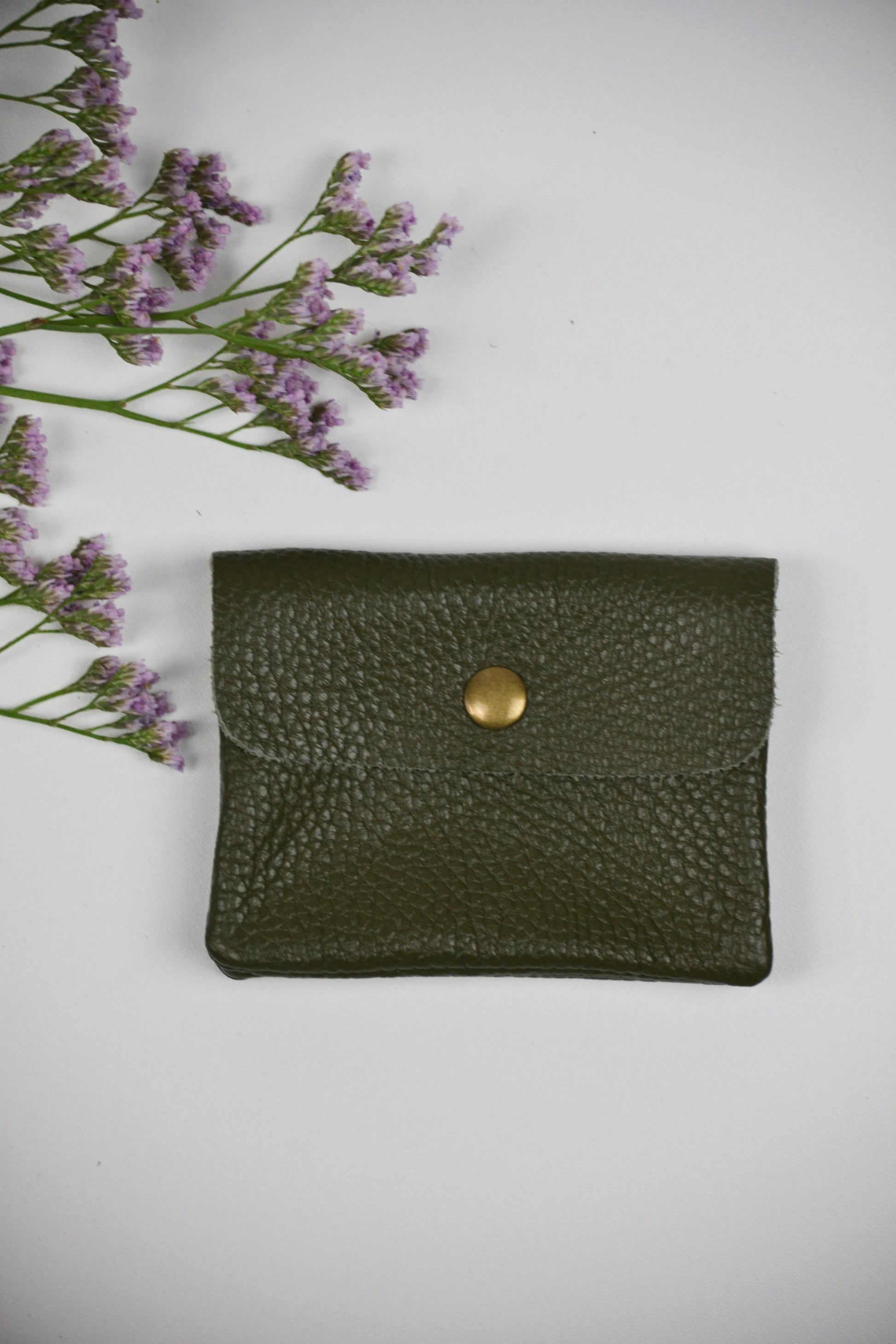 Geldbörse (Leder) - Olivgrün