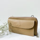 Geldbörse mit Handyfach (Leder) - Beige