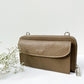 Geldbörse mit Handyfach (Leder) - Dunkelbeige