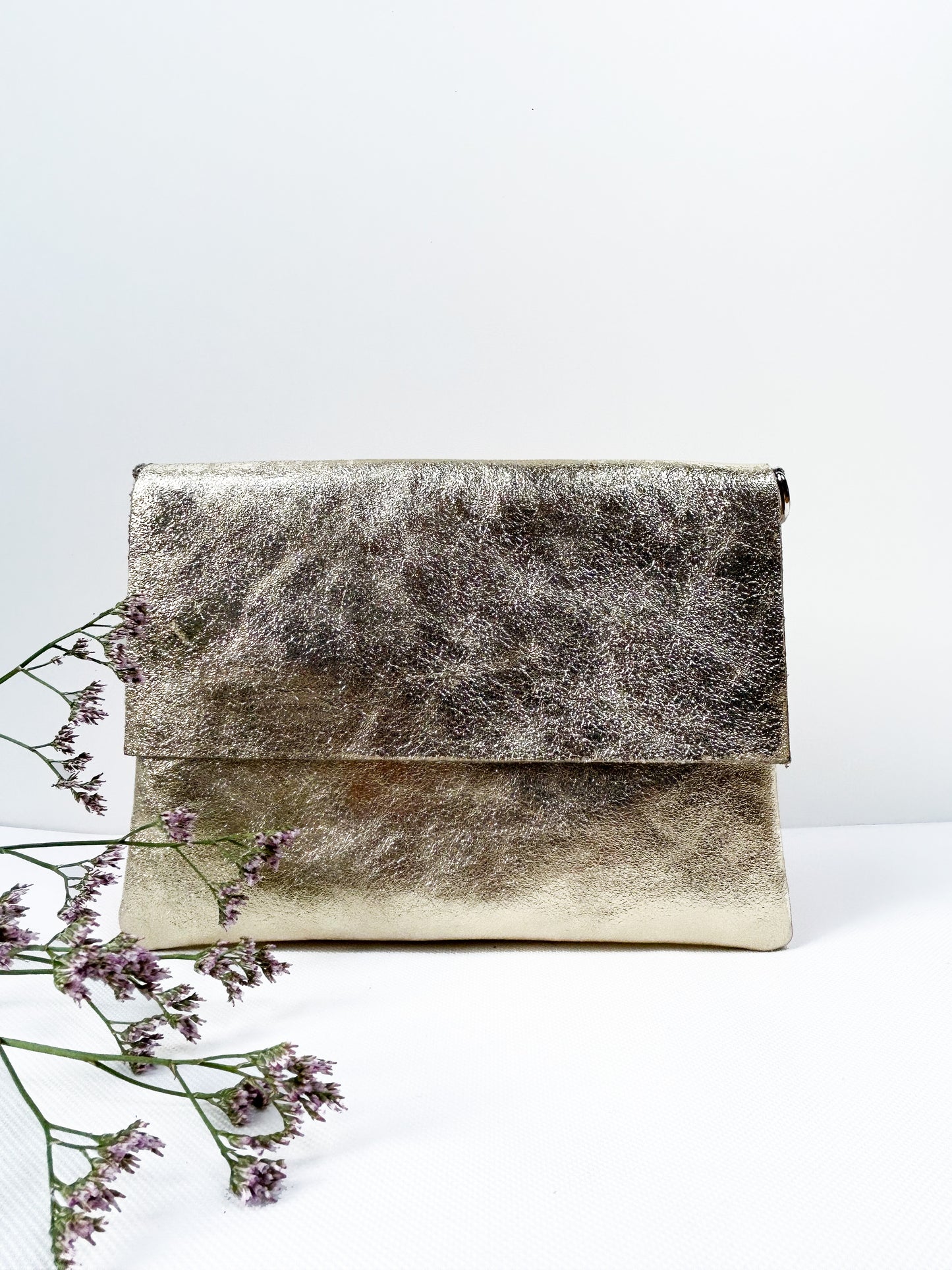 Clutch (Leder) - Gold