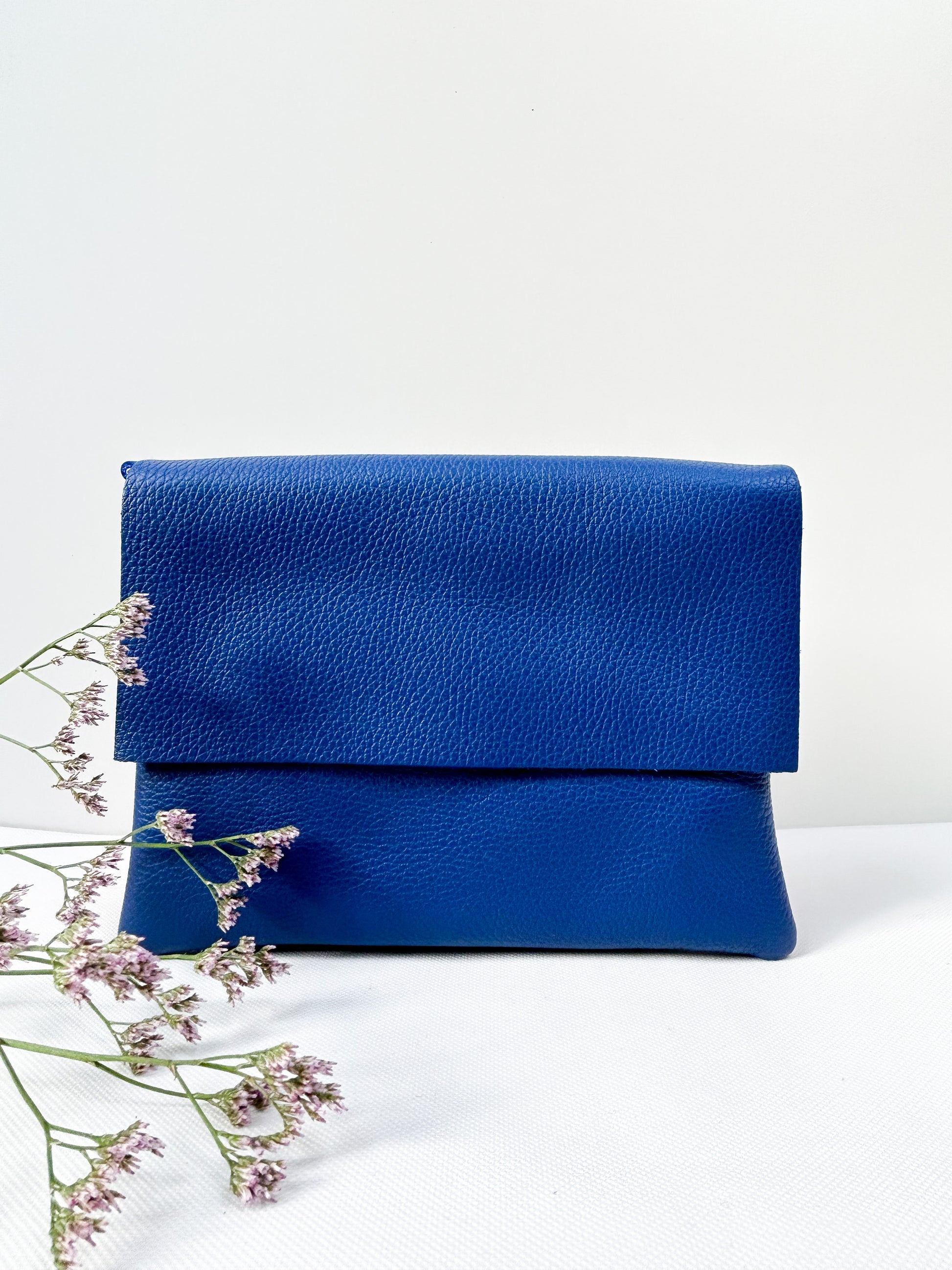 Clutch (Leder) - Blau