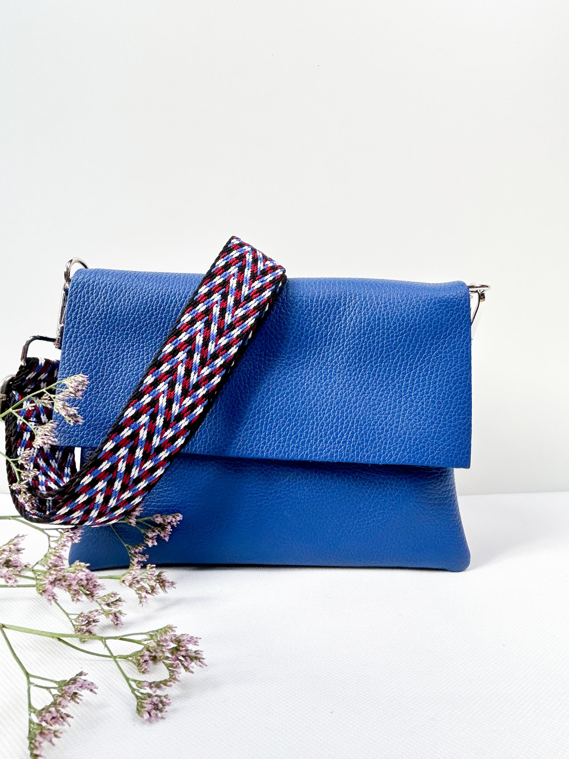 Clutch (Leder) - Blau