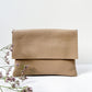Clutch (Leder) - Beige
