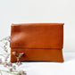 Clutch (Leder) - Braun