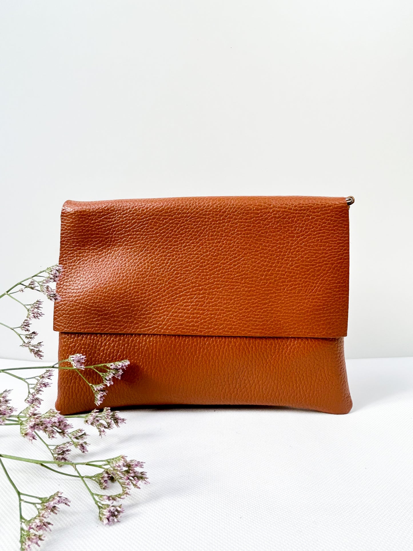 Clutch (Leder) - Braun