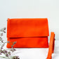 Clutch (Leder) - Orange