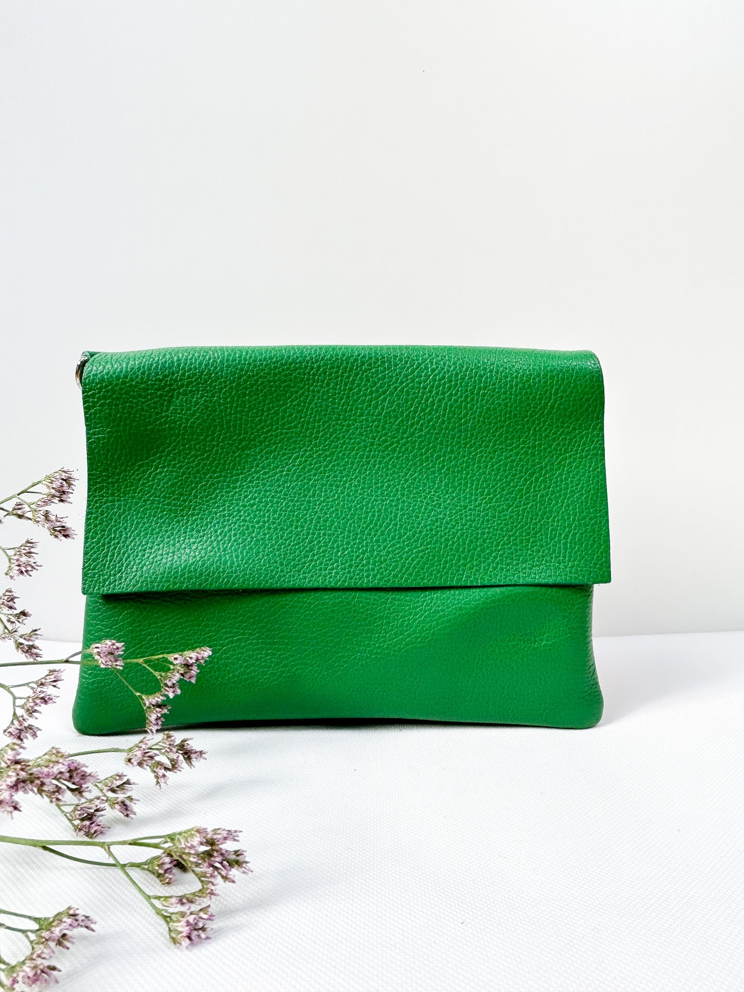 Clutch (Leder) - Grün