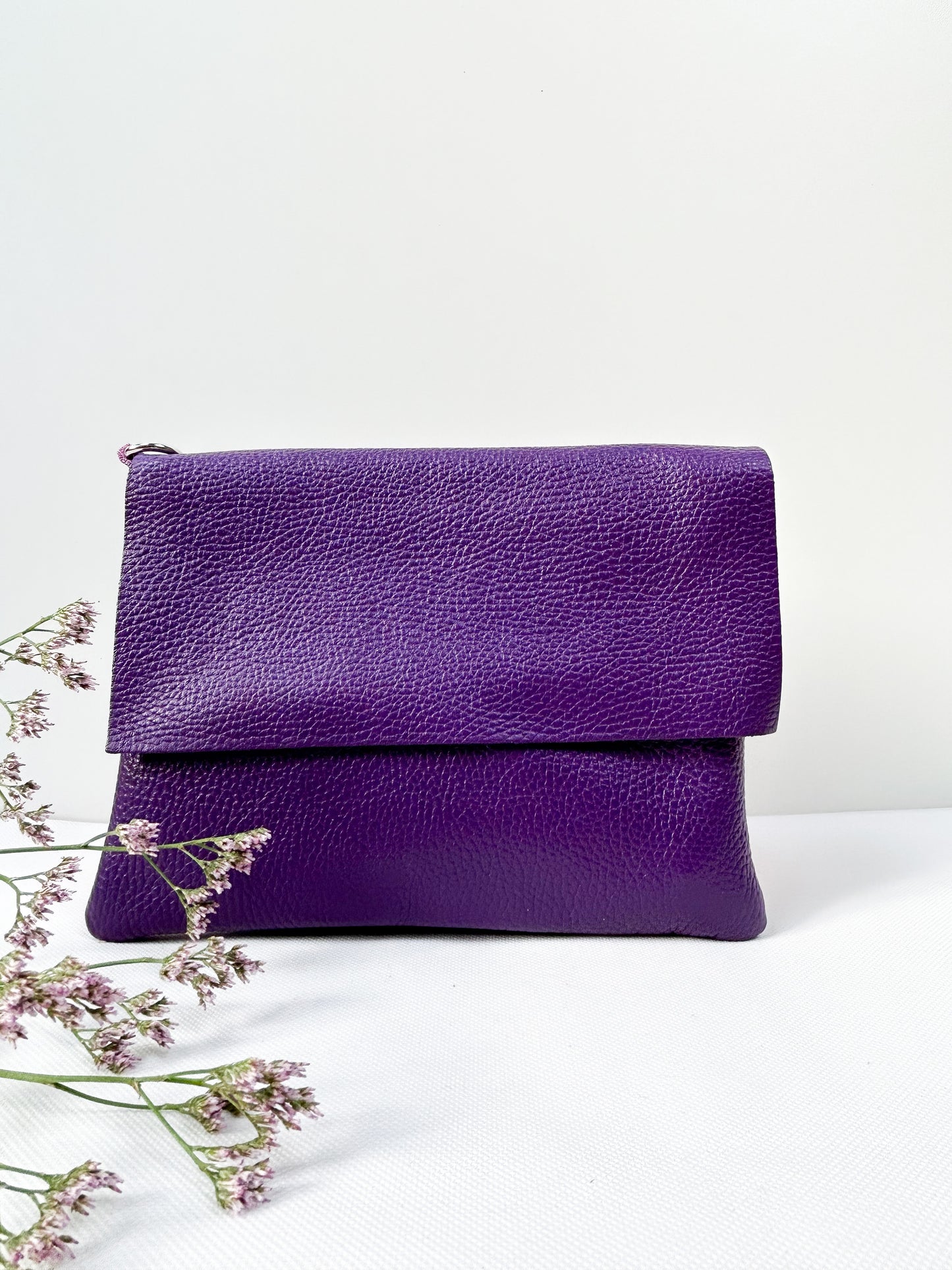 Clutch (Leder) - Lila