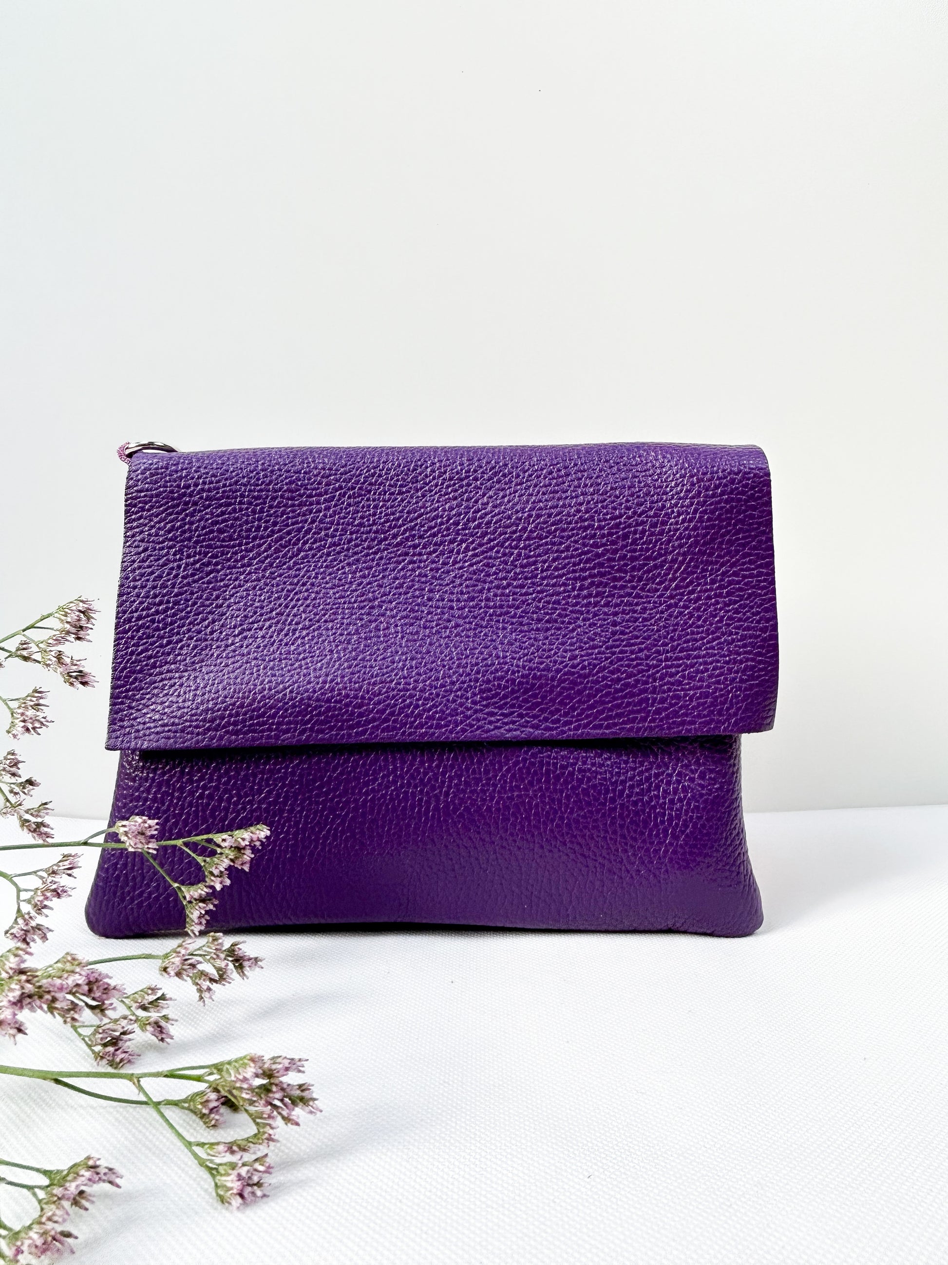 Clutch (Leder) - Lila
