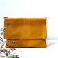 Clutch (Leder) - Senfgelb