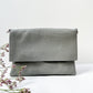 Clutch (Leder) - Hellgrau