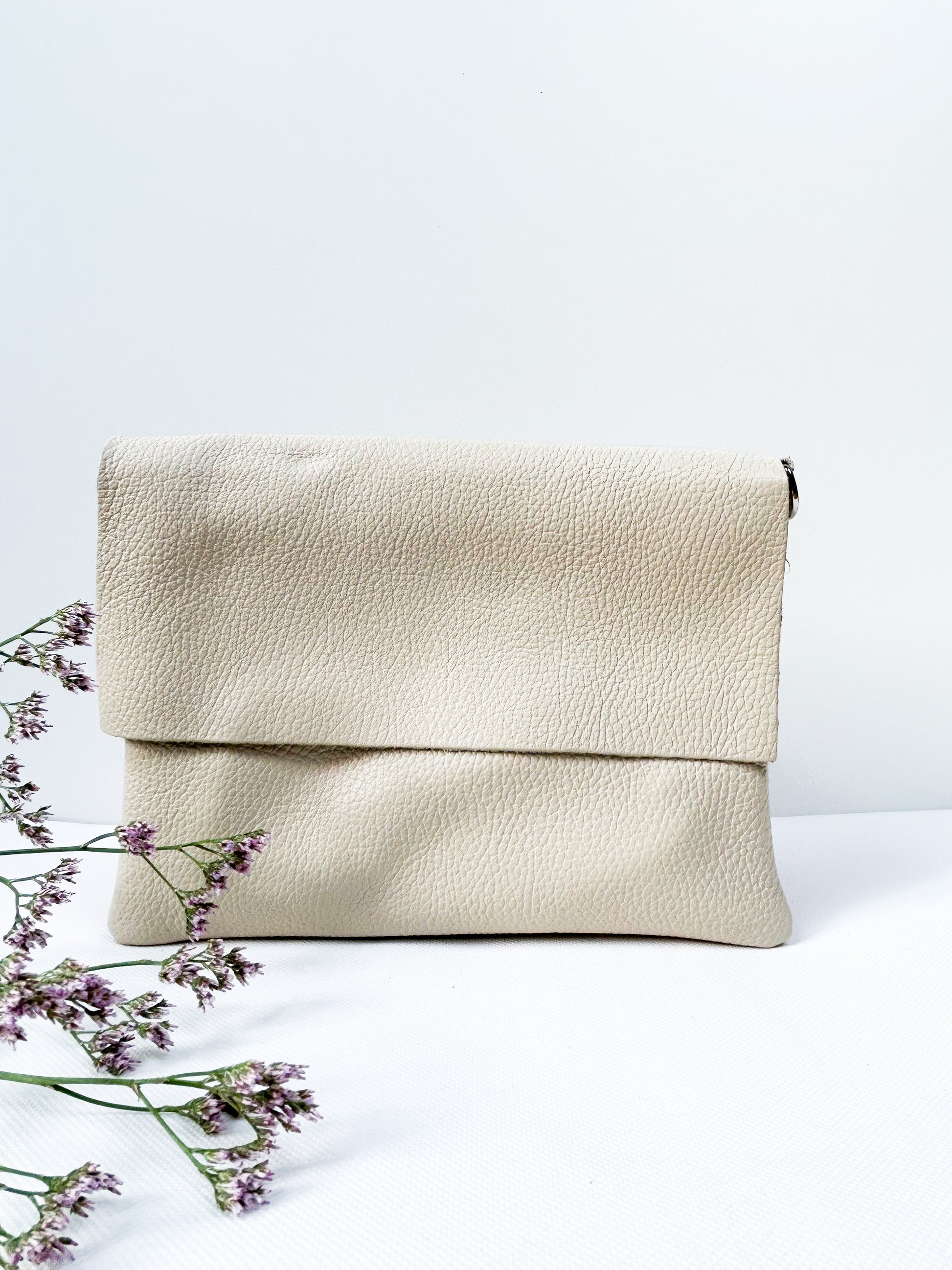 Clutch (Leder) - Weiß