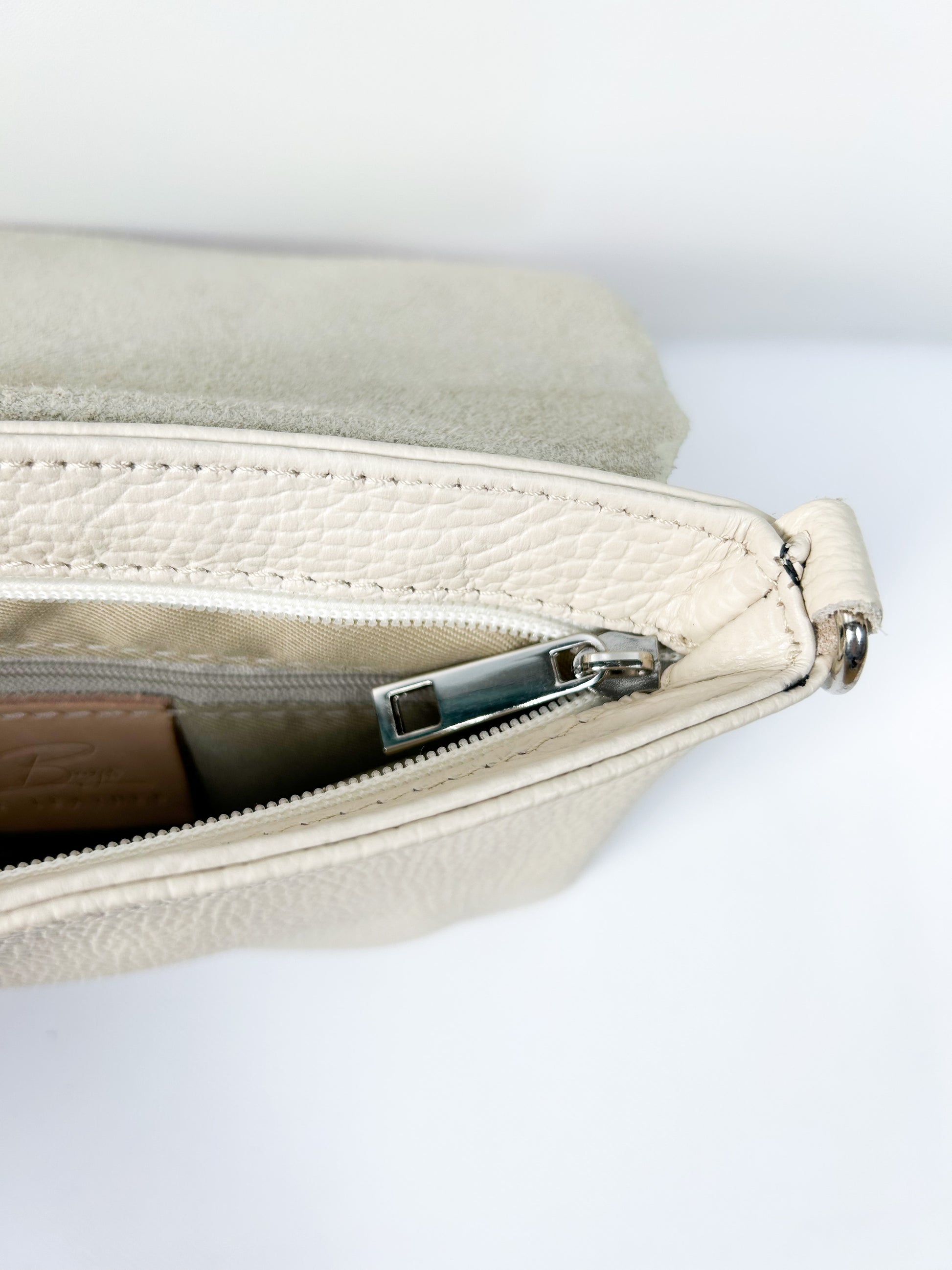 Clutch (Leder) - Weiß