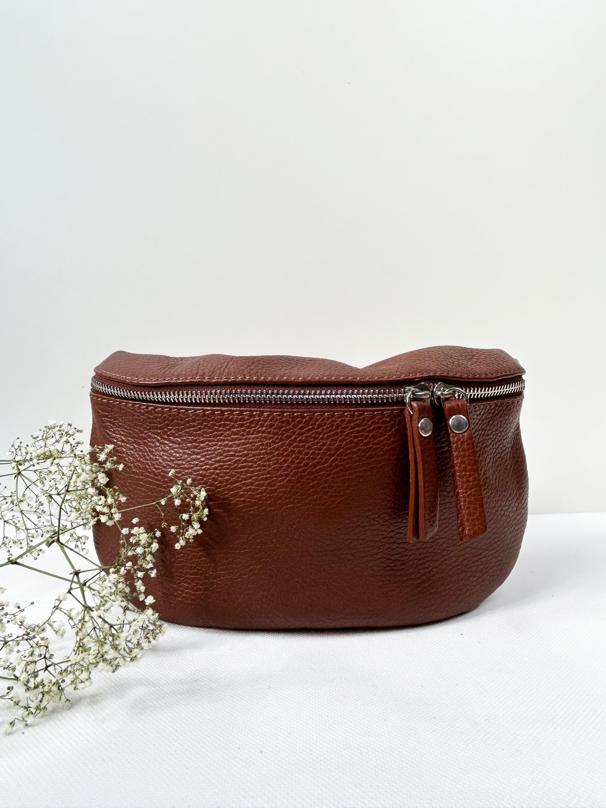 Crossbody Bauchtasche (Leder) - Braun