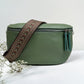 Crossbody Bauchtasche (Leder) - Salbeigrün