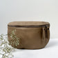 Crossbody Bauchtasche (Leder) - Beige