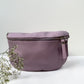 Crossbody Bauchtasche (Leder) - Flieder